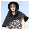 Miniatyrbillede 2 af 8: Dame Solbeskyttelse Fiskehat Bred Skygge UV Beskyttelse Solbeskyttelse Hat til Sommer Vandring Havearbejde Nakke Beskyttelse Sort