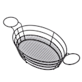 Miniatyrbilde 5 av 8: Fritøsekurv i rustfritt stål 304, enkel stil, enkel rengjøring, lett netting, snackplate for restaurant, oval form med håndtak