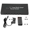 Miniatyrbild 1 av 8: 4X1 HD Multimedia Interface Multi Switcher 4 in 1 ut 1080P vid 60Hz HD Multimedia Interface Multi Viewer 100‑240V EU-kontakt