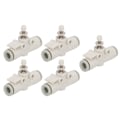 Miniatyrbillede 6 af 8: 5 stk. rørspjældventil trykbestandig PVC In Line lige luftstrømsreguleringsfitting til 6 mm OD-rør