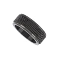 Miniatyrbillede 3 af 8: 8MM Herre Spinner Ring Lydløs Titanium Stål Cool Angst Ring til Angst Stress Lindring Sort Nr. 8 57mm / 2.2in