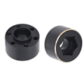 Miniatyrbilde 8 av 8: 2 stk. 1.9 2.2 Tommers Hjul Hex Nav Bredere Adapter Messing Svart Hjul Felg Adapter for Fjernstyrt Bil 12mm / 0.5in