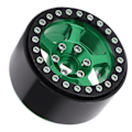 Miniatyrbild 8 av 8: 1.9 Tum Beadlock Hjul Aluminiumlegering 5 Håls Silverfälgar Icke-Färgande Lås Däck RC Hjul Fälgar Hjulnav Fluorescerande Grön