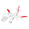 Miniatyrbillede 1 af 8: Legeringsflymodel Flymodel 5 Lys Passagerfly Legetøj med Display Stativ Rød