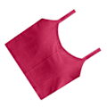 Miniatyrbillede 2 af 8: Dame Halter Top Bandeau Top Ren Farve Rygfri Kryds Midriff Mode Top til Rejser Udendørs Roserød Fri Størrelse