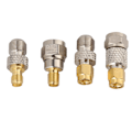 Miniatyrbilde 3 av 8: 4 stk bærbar messing antennekontakt F til SMA Radio Converter Adapter
