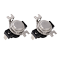 Miniatyrbilde 5 av 8: 2 stk termostatbryter følsom automatisk KSD302R dobbel metallplate temperaturkontrollbryter 250V 25A 150℃