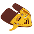 Miniatyrbillede 8 af 8: Bueskydning Finger Tab Bueskydning Fingerbeskytter Fingerbeskyttere til Udendørs Skydning Recurve Bue Integreret Design Guld Brun Læder S