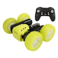 Miniatyrbilde 4 av 8: 2.4G Dobbeltsidig RC Stuntbil 360 Graders Flipping Roterende Lyd Lys Oppladbar Fjernstyrt Stuntbil Gul Enkelt Batteri