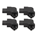 Miniatyrbillede 7 af 8: 4 stk IEC320 C8 til IEC320 C5 adapter retvinklet 2,5‑10A 250V computerstrømomformer til bærbar pc