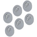 Miniatyrbillede 3 af 8: 6 stk. PVC D Ring Patch Elastisk Reb Sæt Rustfrit Stål D Ring Patch Bungee Cord Sæt Grå
