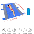 Miniatyrbillede 2 af 8: Strandtæppe Stor Størrelse 86,7 tommer * 70,9 tommer Udendørs Sandtæt Picnic Tæppe Nylon Strandmåtte med 4 Plukke til Rejser Camping Vandreture