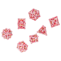 Miniatyrbillede 3 af 8: 7 stk. polyhedral metal terninger udskæring håndværk polyhedral stærk balance bærbar til fest