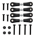 Pikkukuva 1 / 8: 4 kpl Ohjauksen set, musta metalli 1\10 RC Flat Car Vaihtotarvikkeille (4250mm)