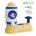 Miniatyrbillede 1 af 8: Børneflyvende Diske Launcher Rumskib Lærerig Udendørs Aktivitet Sød Konkurrencedygtig Trin På Flyvende Disk Legetøj Flyvende Disk Launcher Legetøj