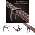 Miniatyrbilde 8 av 8: Enkelhånds Quick Change Metal Guitar Capo Clamp for folkeakustiske gitarer mørkebrun