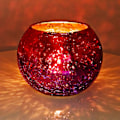 Miniatyrbilde 3 av 8: Lysestake Multipurpose Glass Tealight Lysestake Dekorasjon Elektroplettering Gradient Fargerik Lysestake Holder
