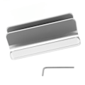 Miniatyrbild 1 av 8: Vertikal bärbar datorstativ Silverfärgad aluminiumlegering i ett stycke Silikonkudde Reglerbar bas Hållare för bärbar dator för hemmet