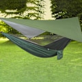 Miniatyrbild 5 av 8: Tälttak Vattentätt Solskydd Multifunktionellt Tältmarkis för Camping Strand Silvrigt Grön 300x300CM