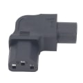 Miniatyrbillede 6 af 8: 4 stk IEC320 C8 til IEC320 C13 strømadapter retvinklet IEC320 C8 til C13 90 graders strømadapter 250V 2500W