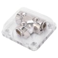 Miniatyrbillede 4 af 8: 2-vejs strømfordelingsblok 0GA 1 ind 2 ud Zinklegering Krombelagt Universal til bil båd