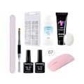 Miniatyrbild 1 av 5: 15 ml nagelförlängningslimset nagelform dubbelhårig borste nagelkristallförlängningslimset kristalllimset A7