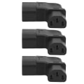 Miniatyrbillede 6 af 8: 3 stk IEC320 C14 til IEC320 C13 strømadapter højre vinkel IEC320 C14 til C13 90 graders venstredrejning strømadapter 250V 2500W