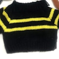 Miniatyrbild 8 av 8: Fyllda anka dockkläder svart hatt tröja brun väska solglasögon fashionabla plyschdockkläder