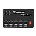 Miniatyrbild 5 av 8: 12-ports USB-hub 5V 10A nätadapter Laddningsstation Adapter Laddare Hem Resa EU-typ