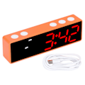 Miniatyrbild 1 av 8: Träningstimer LED Digital Timer Multifunktionell Elektronisk Bordsur för Sovrum Fitnessrum (Orange Ram Blå Röd Display )