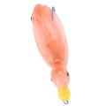 Miniatyrbillede 6 af 8: Kunstig Andeformet Fiske-Agnsmad Livagtig Blød Silikon Lokkemad Fiske-Svømmemad med Krog Orange