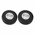 Miniatyrbilde 4 av 8: 2 STK Metallfelger Dekksett for Axial SCX24 90081 1/24 RC Crawler Bil Oppgraderingsdeler Sølv