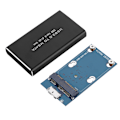 Miniatyrbillede 5 af 8: MSAta MINI PCI-E SSD Solid State Disk kabinet Harddiskboks 6Gbps 30*30/50mm Sort