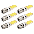 Miniatyrbillede 6 af 8: 6 stk. E14 COB-pære Mini 360 graders belysning Varmeafledning Silikone Anti-blænding til lysekrone Loftslampe Koldt hvidt lys 6500K
