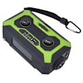 Miniatyrbillede 4 af 8: Håndsvinget Nødvejrradio AM/FM Skift Batteriindikator Lommelygte Solenergi Power Bank til Udendørs Camping Grøn EU Version