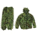 Miniatyrbillede 8 af 8: Grøn Vild Camouflage Ghillie Suit 3D Bladjakker og Bukser Sæt Tøj til Jagt