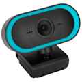 Miniatyrbillede 8 af 8: Computer Kamera USB Webkamera Høj Definition 2K Webcam til Live VideokonferenceBlå