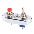 Miniatyrbild 4 av 8: Momentan Tryckknapp Självåterställningsbrytare 3-Pin 2 Lägen Växelströmbrytare 220V 3A