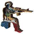 Miniatyrbillede 6 af 8: Uafhængighedsdag Træskæring Soldat Håndlavet 3D Soldat Ornamenter med Lys til Hjem Butikker Cafeer