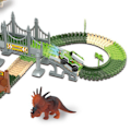 Pikkukuva 7 / 8: 192 kpl dinosauruksen tie lelut mielikuvituksen parantaminen vanhemman ja lapsen vuorovaikutus joustava taivutettava lapsille pojille tytöille