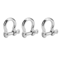 Miniatyrbillede 6 af 8: 3 stk skruetål Ankerbøjle Bueform Load Shackle til Paracord Survival Armbånd