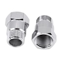Miniatyrbillede 5 af 8: 2 stk. 32 mm M18*1.5 O2 Ilt Sensor Forlænger Spacer Bøsninger Adapter Sølv