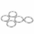 Miniatyrbillede 3 af 8: 5 stk. Båd Runde Ringe Rustfrit Stål 304 Sømløse Svejsede O Type Hænge Ring til Hængekøje Yoga6 X 25mm