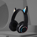 Pikkukuva 5 / 8: Taitettavat Bluetooth -kuulokkeet HiFi Hehkuva Effect Kevyt Mukavat Söpöt Langattomat Kuulokkeet Musta