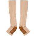 Miniatyrbild 8 av 8: 1 par dragkedja Midcalf Längd strumpa kompressionsstrumpor Slim Leggings Stretch strumpor öppen tå (dragkedja strumpor (hudfärg brons botten) XXL)