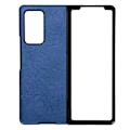 Miniatyrbilde 1 av 8: Lærveskedeksel for Samsung Galaxy Z Fold 2 Mobiltelefon Anti Fall Beskyttende Deksel Blå