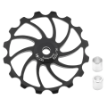 Miniatyrbillede 1 af 8: MEIJUN 16T cykelbagskifter MTB landevejscykler Keramisk lejeskive Styrehjulsdele Sort