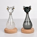 Miniatyrbild 7 av 8: Väderprognos Kattflaska Svart Ergonomisk Robust Glas Väderprognos För Vardagsrum Kök