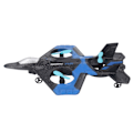 Pikkukuva 3 / 8: RC-drone Kannettava EPP-kaukosäädöllä varustettu lentokone värikkäillä LED-valoilla ja varapropeleilla lapsille lelulahjaksi sininen kolme akkua