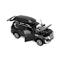 Pikkukuva 8 / 8: 1/32 SUV Automalli Metalliseos Painevalettu Vedettävä Ajoneuvolelu Äänellä ja Valolla Pojille ja Tytöille Musta